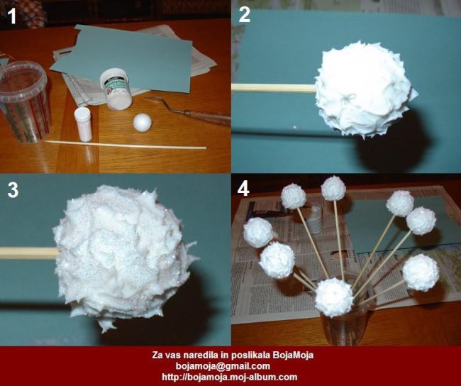 RAFAELLO KROGLICE 


1. KAJ POTREBUJEMO 

- dekorativno pasto ali kit za les, 
- ble