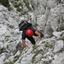Tudi v drugem žlebu je treba malce poplezati ...