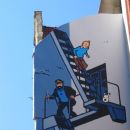 Tintin, Snežko na zidu ene hiše