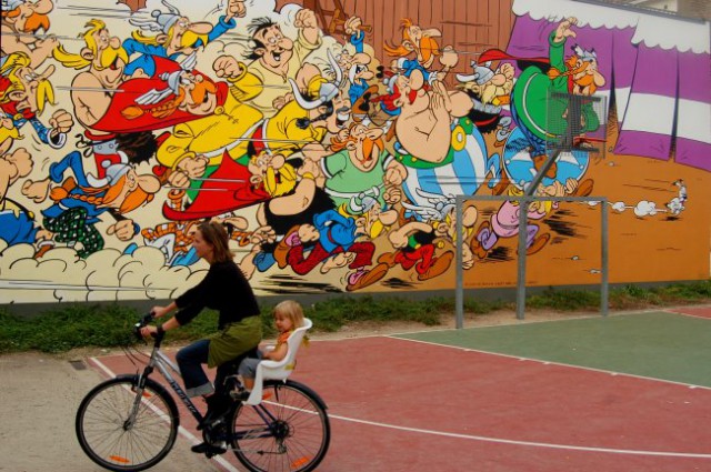 Asterix in kolesarka