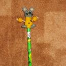miška na svinčniku iz fimo mase