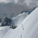 Tukaj pa štartajo tisti, ki nadaljujejo pot na Mont Blanc in druge vrhove