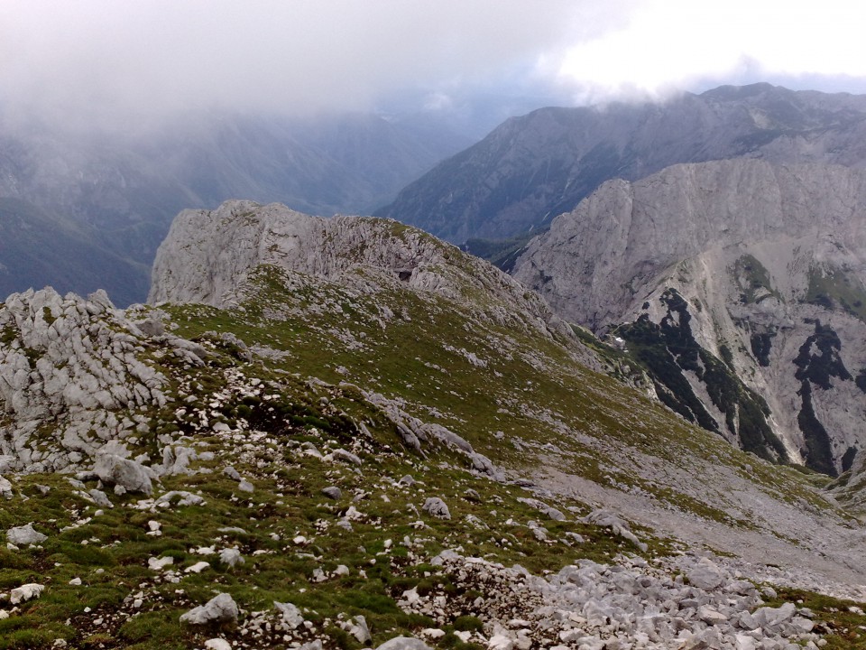 Grintovec čez Dolge stene  30.8.2009 - foto povečava