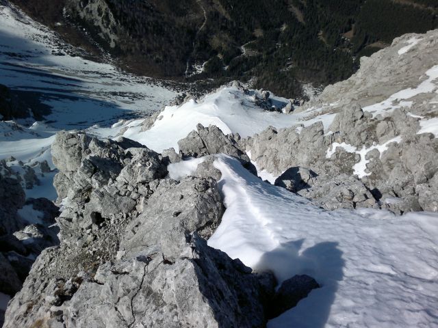 Vrtača - Suho rušje - JV greben  01.04.2012 - foto