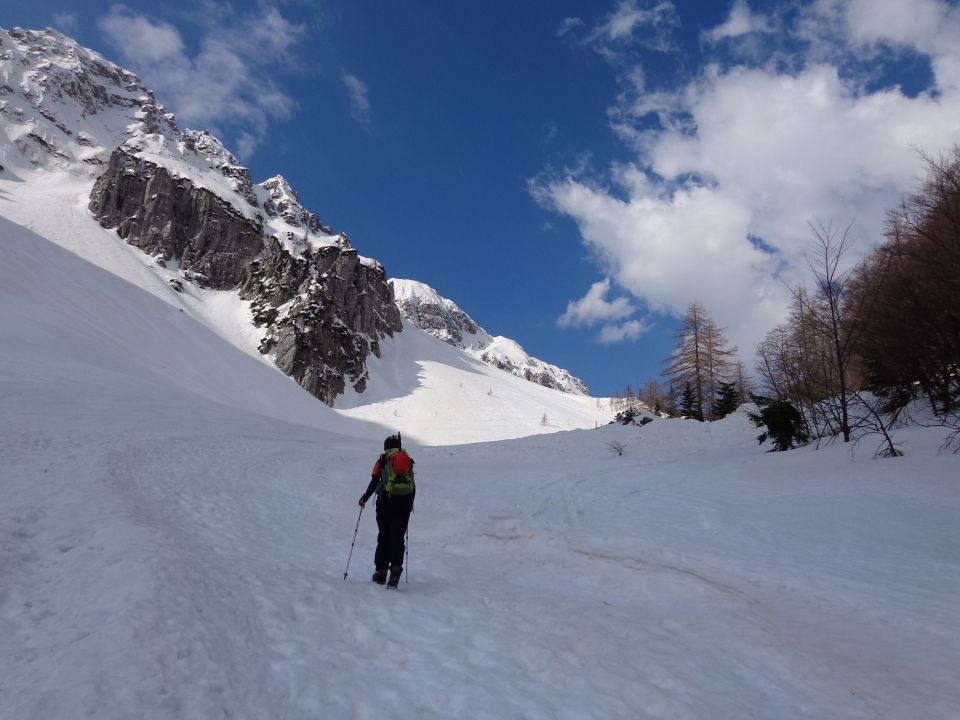 Begunjščica - centralna grapa, 19.03.2014 - foto povečava