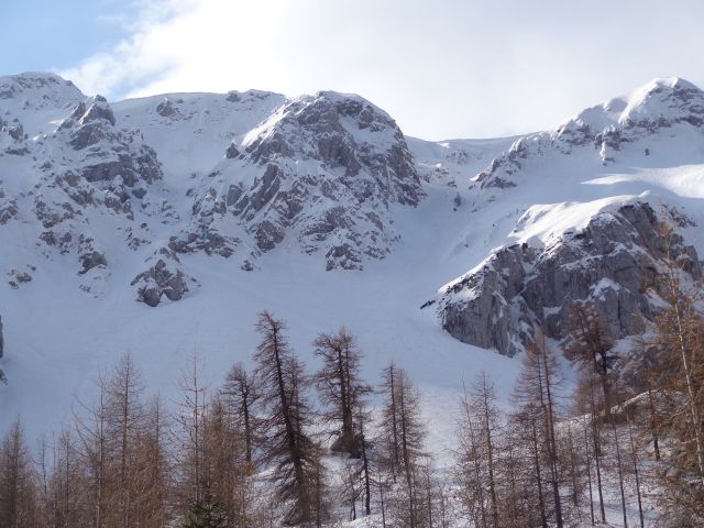 Begunjščica - centralna grapa, 19.03.2014 - foto