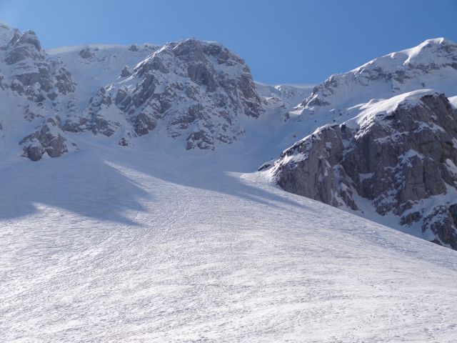 Begunjščica - centralna grapa, 19.03.2014 - foto