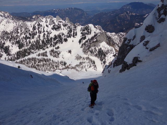 Begunjščica - centralna grapa, 19.03.2014 - foto