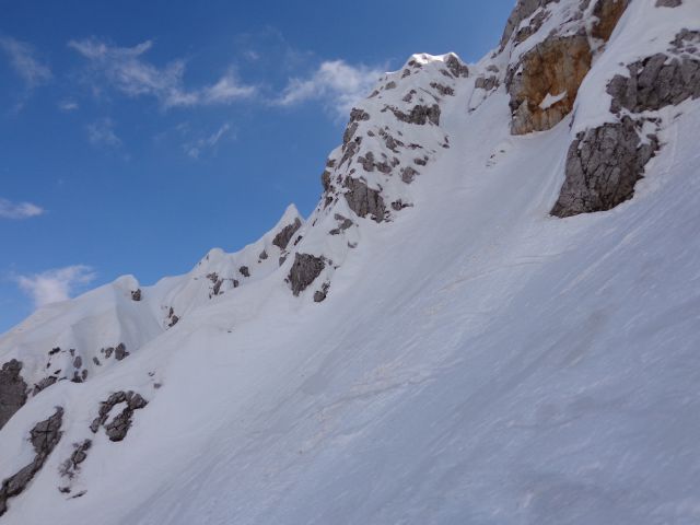 Begunjščica - centralna grapa, 19.03.2014 - foto