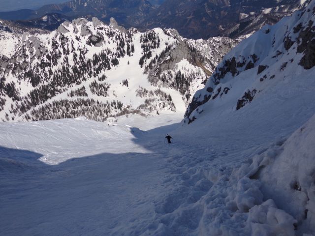 Begunjščica - centralna grapa, 19.03.2014 - foto