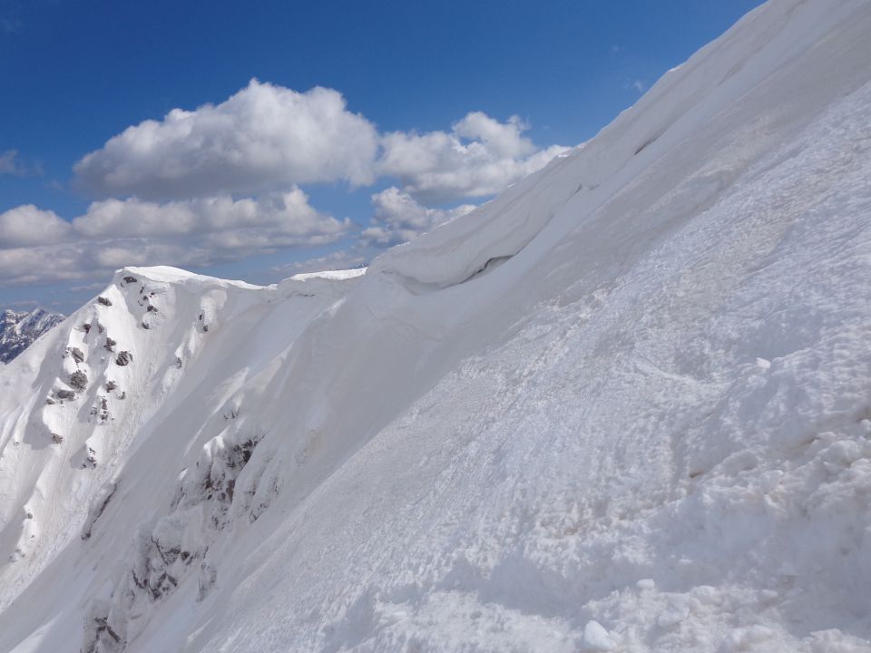 Begunjščica - centralna grapa, 19.03.2014 - foto povečava