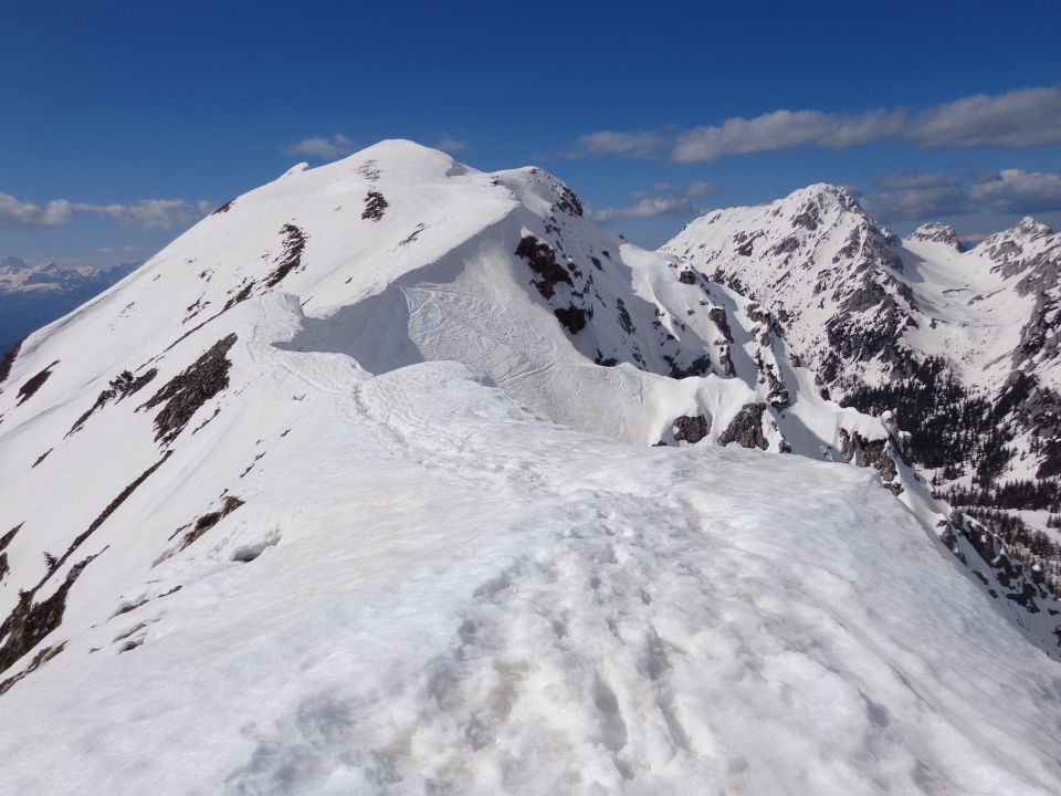 Begunjščica - centralna grapa, 19.03.2014 - foto povečava