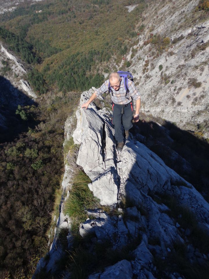 Glinščica, Comicijev greben, 14.11.2014 - foto povečava