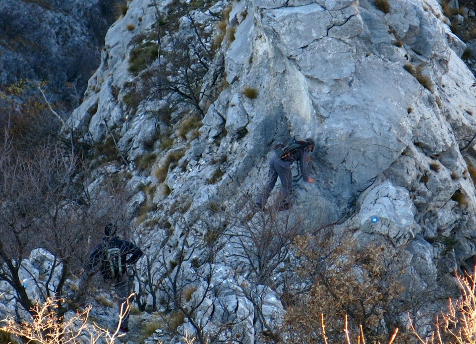 Glinščica, Comicijev greben, 27.12.2018 - foto povečava