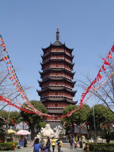 Pagoda v blizu centra v Suzhouu