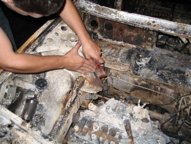 Škoda burned - foto