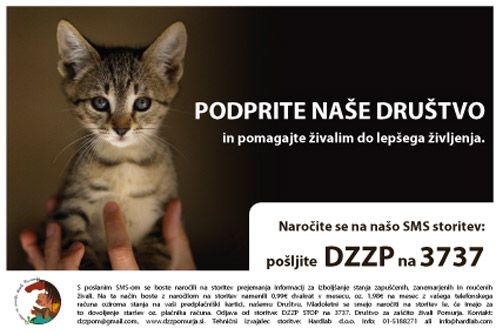Pomagaj živalim do lepšega življenja z SMS-om - foto povečava