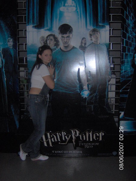 ...me and harry potter...he is sow cute...