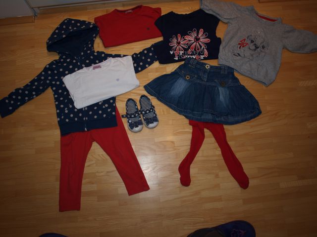 Rdeče moder komplet